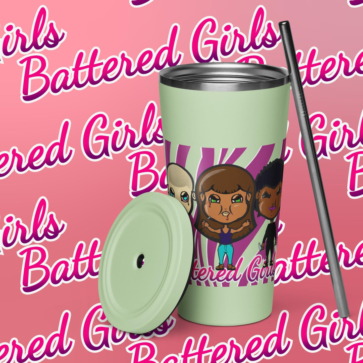 Battered Girls by TheLowestoftheLows Insulated Tumbler